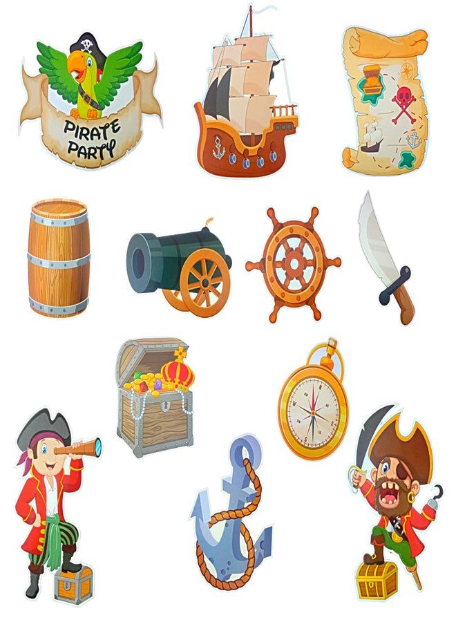 FI - FLICK IN Pirates Latex 59 Pcs Pirate Theme Birthday Decoration Banner Props Red Curtain Pirate Birthday Decoration (Pack of 59, Multicolor) - Image 5